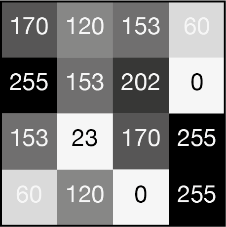 Image of a pixel array